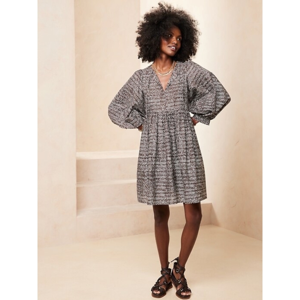 Banana Republic Monochrome Patterned Mini Dress